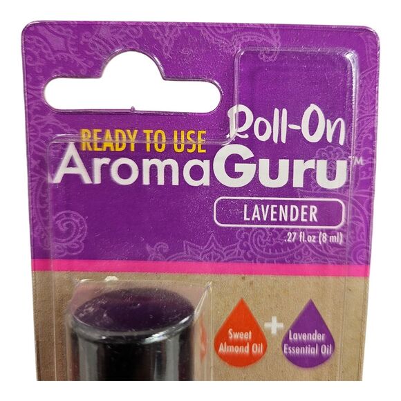 4 Pc Lot Aroma Guru Roll-On Aromatherapy - Scented Tea Tree Peppermint Lavender - Picture 2 of 8